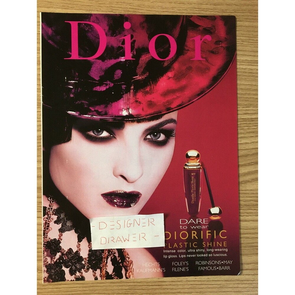 Christian Dior Diorific Plastic Shine Lip Glosses 1999 Print Advertisement